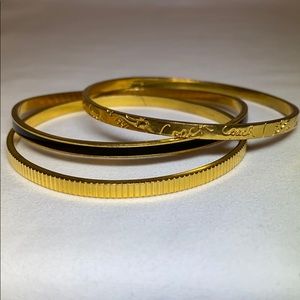 Coach Gold & Black Bangles (Set of 3)